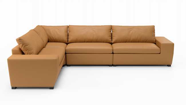 Foamfinity Modular | Leather | Sofa | 91" x 135" | CertiPUR-US Premium Foam | STYLNN®️ - STYLNN®