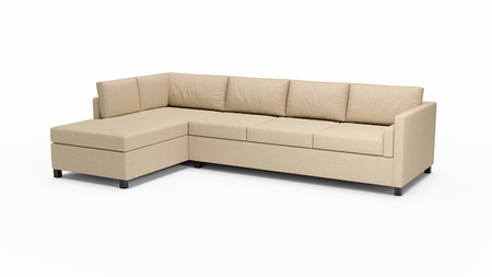 Del Rose | Sectional Left Sofa Bumper | 80" x 124" | Latex | Eco-Friendly | STYLNN®️ - STYLNN®