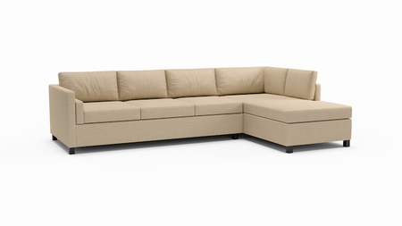 Del Rose | Sectional Right Sofa Bumper | 124" x 80" | Latex | Eco-Friendly | STYLNN®️ - STYLNN®