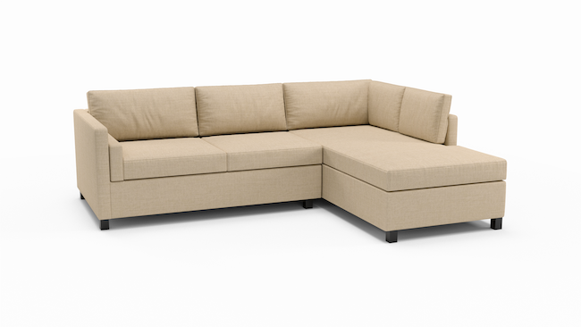 Del Rose | Sectional Right Sofa Bumper | 94" x 80" | Latex | Eco-Friendly | STYLNN®️ - STYLNN®