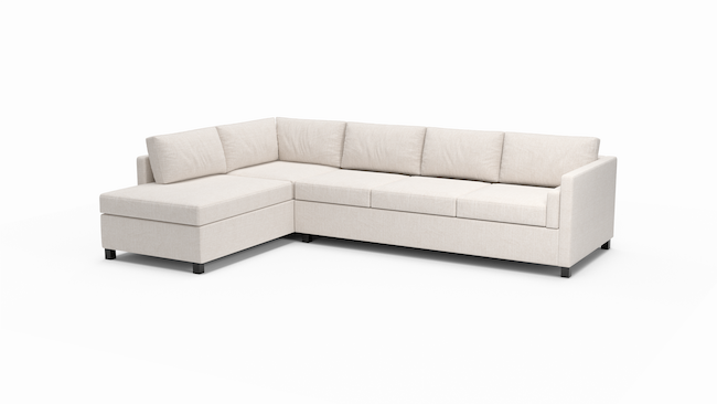 Del Rose | Sectional Left Sofa Bumper | 80" x 124" | CertiPUR-US Premium Foam | STYLNN®️ - STYLNN®