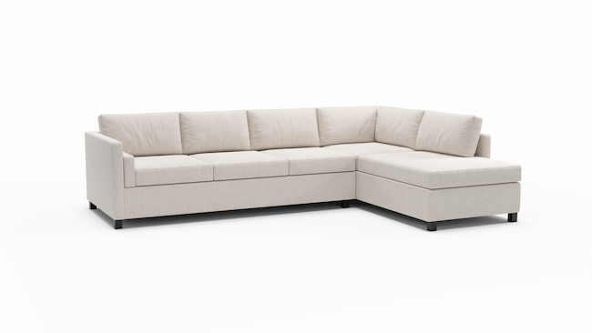 Del Rose | Sectional Right Sofa Bumper | 124" x 80" | CertiPUR-US Premium Foam | STYLNN®️ - STYLNN®