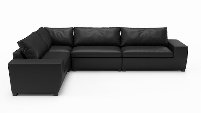 Foamfinity Modular | Leather | Sofa | 91" x 135" | CertiPUR-US Premium Foam | STYLNN®️ - STYLNN®