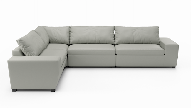 Foamfinity Modular | Leather | Sofa | 91" x 135" | CertiPUR-US Premium Foam | STYLNN®️ - STYLNN®