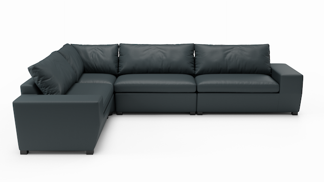 Foamfinity Modular | Leather | Sofa | 91" x 135" | CertiPUR-US Premium Foam | STYLNN®️ - STYLNN®