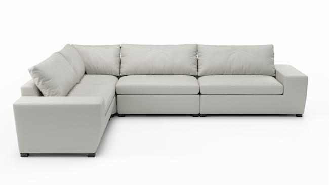 Foamfinity Modular | Leather | Sofa | 91" x 135" | CertiPUR-US Premium Foam | STYLNN®️ - STYLNN®
