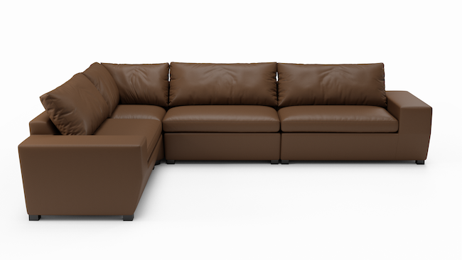 Foamfinity Modular | Leather | Sofa | 91" x 135" | CertiPUR-US Premium Foam | STYLNN®️ - STYLNN®
