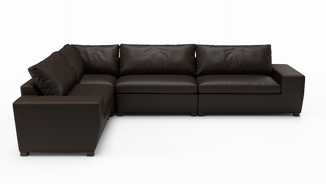 Foamfinity Modular | Leather | Sofa | 91" x 135" | CertiPUR-US Premium Foam | STYLNN®️ - STYLNN®