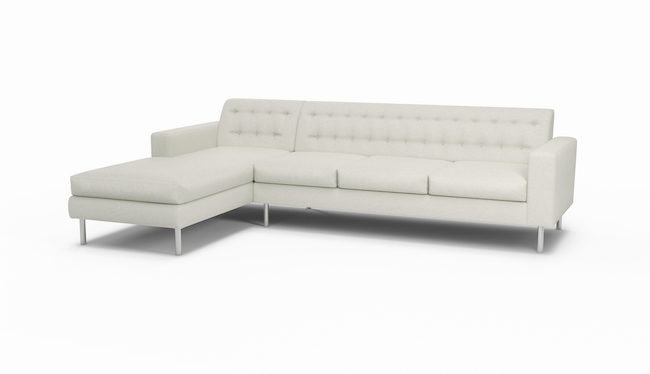 Le Jace HydroRepel | Miami Sand | Water Resistant | Sectional Left Arm Chaise | 72" x 115" | CertiPUR-US Premium Foam | STYLNN®️ - STYLNN®