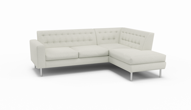 Le Jace HydroRepel | Miami Sand | Water Resistant | Sectional Right Sofa Bumper | 94" x 80" | CertiPUR-US Premium Foam | STYLNN®️ - STYLNN®