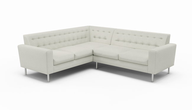 Le Jace HydroRepel | Miami Sand | Water Resistant | Sectional Sofa | 95" x 105" | CertiPUR-US Premium Foam | STYLNN®️