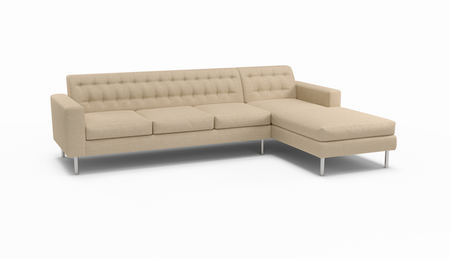 Le Jace | Eco Straw | Right Chaise Sectional | 115" x 72" | Latex | Eco-Friendly | STYLNN®️