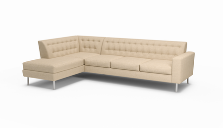 Le Jace | Eco Straw | Sectional Left Sofa Bumper | 80" x 124" | Latex | Eco-Friendly | STYLNN®️ - STYLNN®