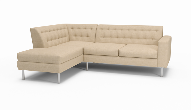 Le Jace | Eco Straw | Sectional Left Sofa Bumper | 80" x 94" | Latex | Eco-Friendly | STYLNN®️ - STYLNN®