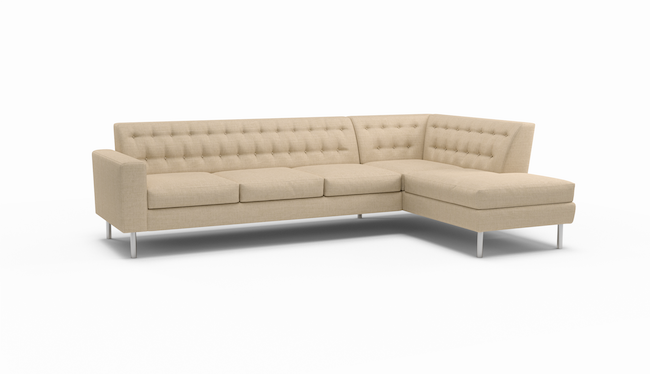 Le Jace | Eco Straw | Sectional Right Sofa Bumper | 124" x 80" | Latex | Eco-Friendly | STYLNN®️ - STYLNN®