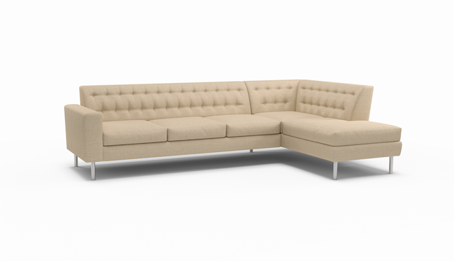 Le Jace | Eco Straw | Sectional Right Sofa Bumper | 124" x 80" | Latex | Eco-Friendly | STYLNN®️ - STYLNN®