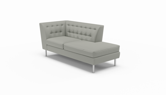 Le Jace | Leather | Right Bumper | 80" | CertiPUR-US Premium Foam | STYLNN®️ - STYLNN®