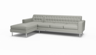 Le Jace | Leather | Sectional Left Sofa Chaise | 72