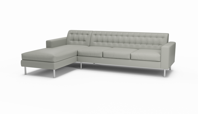 Le Jace | Leather | Sectional Left Sofa Chaise | 72" x 115" | CertiPUR-US Premium Foam | STYLNN®️