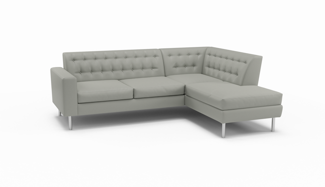 Le Jace | Leather | Left Bumper | 94" x 80" | CertiPUR-US Premium Foam | STYLNN®️ - STYLNN®