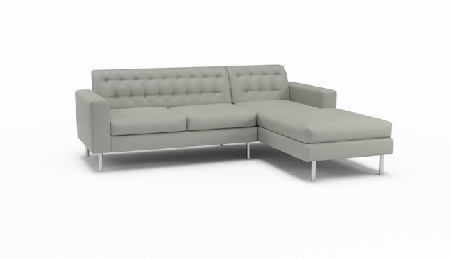Le Jace | Leather | Sectional Right Chaise | 102" x 72" | CertiPUR-US Premium Foam | STYLNN®️ - STYLNN®