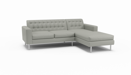 Le Jace | Leather | Sectional Right Chaise | 102" x 72" | CertiPUR-US Premium Foam | STYLNN®️