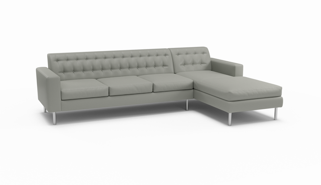 Le Jace | Leather | Sectional Right Sofa Chaise | 115" x 72" | CertiPUR-US Premium Foam | STYLNN®️ - STYLNN®