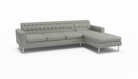 Le Jace | Leather | Sectional Right Sofa Chaise | 115" x 72" | CertiPUR-US Premium Foam | STYLNN®️