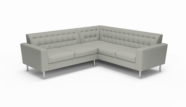 Le Jace | Leather | Sectional | 105" x 98" | CertiPUR-US Premium Foam | STYLNN®️ - STYLNN®