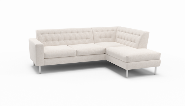 Le Jace | Rococo| Sectional Right Sofa Bumper | 94" x 80" | CertiPUR-US Premium Foam | STYLNN®️ - STYLNN®