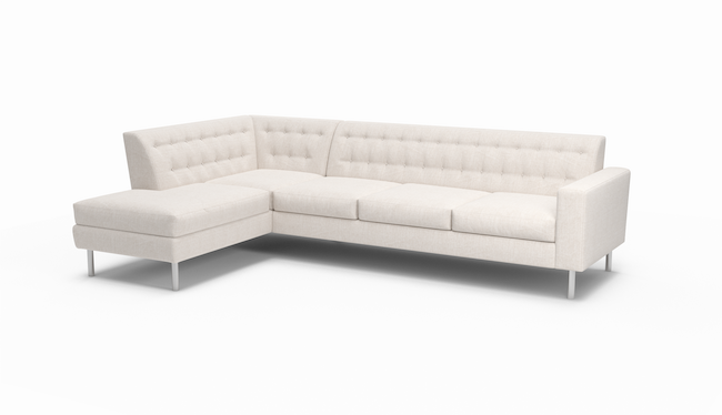 Le Jace | Rococo | Sectional Left Sofa Bumper | 80" x 124" | CertiPUR-US Premium Foam | STYLNN®️ - STYLNN®
