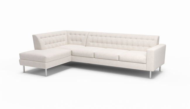 Le Jace | Rococo | Sectional Left Sofa Bumper | 80" x 124" | CertiPUR-US Premium Foam | STYLNN®️