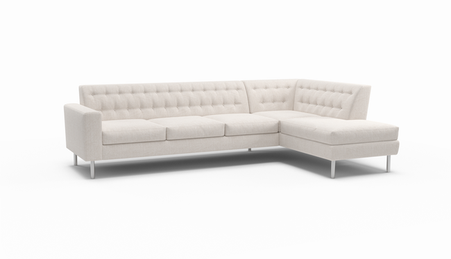 Le Jace | Rococo | Sectional Right Sofa Bumper | 124" x 80" | CertiPUR-US Premium Foam | STYLNN®️ - STYLNN®