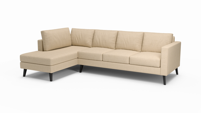 Wilfred | Sectional Left Sofa Bumper | 80" x 124" | Latex | Eco-Friendly | STYLNN®️ - STYLNN®