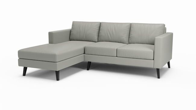 Wilfred | Leather | Sectional Left Chaise | 72" x 102" | CertiPUR-US Premium Foam | STYLNN®️ - STYLNN®
