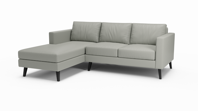 Wilfred | Leather | Sectional Left Chaise | 72" x 102" | CertiPUR-US Premium Foam | STYLNN®️