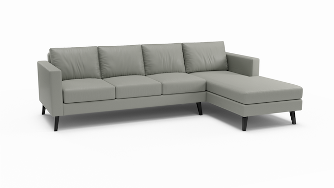 Wilfred | Leather | Sectional Right Sofa Chaise | 115" x 72" | CertiPUR-US Premium Foam | STYLNN®️ - STYLNN®